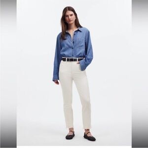 Madewell The Petite Perfect Vintage Jean in Tile White